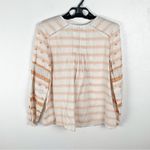 Sundance Striped Tassel Tie Closure Long Sleeves Let Thrift Blouse, Size Small Photo 1