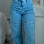 Princess Polly Calcetto Wide Leg High Waist Denim Jean Size 4 Photo 3