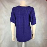 Chico's Purple Short Sleeve Open Knit Cardigan Size 0 SMALL Photo 5