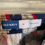 Old Navy Navy Blue Flannel Santa print novelty Pajama Set Size Medium ladies Photo 11