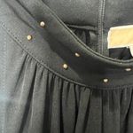 Michael Kors  Black Sleeveless High Neck Embroidered Halter Top Photo 7