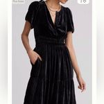 Anthropologie Somerset Velvet Maxi Dress Womens Small Black Photo 1