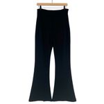 Wdirara Stretch Crepe Black Flared Cutout Hem Women's Side Zip Pants NWT Size M Size M Photo 1