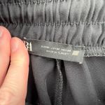 ZARA Women M High-Rise Tapered Jogger Black Pockets Stretch Drawstring Gold Photo 6