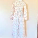 SheIn  White Pink & Peach Floral Long Sleeve Maxi Dress. Photo 6