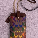 Coach  C9943 Pride Phone Crossbody In Rainbow Signature CanvasC9943 Photo 0