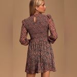 Lulus  Long Sleeve Floral Dress - Pink and Black Photo 1