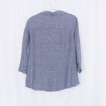 Coldwater Creek  100% Linen 3/4 Sleeve Blue Button Down Shirt Size XL Photo 1