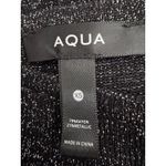 AQUA  Women's‎ Metallic Knit Square Neck Mini Dress Black Silver XS Party Photo 8