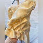 Anthropologie  Brocade Statement Jacquard Puff-Sleeve Top size Large Photo 12