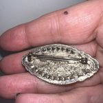 1928 Pink Cat’s Eye, Aurora Borealis Rhinestone Brooch Photo 3