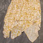 Ava & Viv NWT  Midi Dress V-Neck Sleeveless Floral Yellow Woman 2X Shark Bite Hem Photo 5