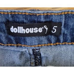 Dollhouse Raw Hem Denim Mini Skirt Western Y2K 90's Festival Country Rodeo Utility Size‎ 5 Photo 1