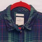 American Eagle Womens Boyfriend Shirt Size XL Tunic Button Tartan Grunge Soft Photo 2