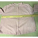 Old Navy Womens Button Front Shirt Top Small Petite Lilac Lavender 3/4 Sleeve Photo 2
