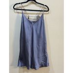 Free People Just What You Need Satin Chemise in Blue Granite Combo Size Medium Photo 1