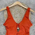 The Bikini Lab  Women’s Tie Front One-Piece Swimsuit Beach in Orange Size S Photo 3