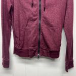 Armani Exchange  Burgundy Full Zip Hooded Women's Sweatshirt Size Small Photo 3