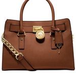 Michael Kors New! Michael  Hamilton East West Satchel Leather in Luggage Photo 1