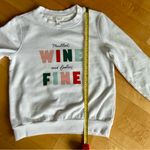1901  “Mulled WINE and feelin’ FINE” Colorful Sweatshirt, White, Size S Photo 7