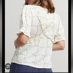 Atelier Reve French Brand Light Floral Ruffle Chic Blouse Top Size EU 38 White Photo 10