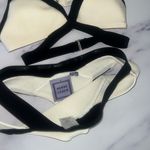 Black white bikini set Small swimsuit Size XS Photo 3
