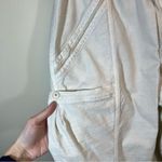 Anthropologie  Cream White Cropped Cargo Pants Tie Waist Womens Size 29 Photo 6