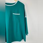 Tuckernuck  SPORT Green and White Terry Farah Pullover Sweater Women’s Sz XS Photo 5