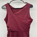 Betabrand No Sweat Sleeveless Burgundy Red Asymmetrical Sheath Dress Size XS Photo 3