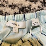 Vince  Mint Green Stripe Gauze Panel Skirt size Small Photo 3