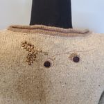 Vintage Christopher & Banks Novelty Cardigan Womens Sm OWL Embroidery 90s Y2K Brown Photo 4