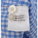 JCP Gingham Button Shirt Womens Picnic Business Casual Country Western Size L Blue Size L Photo 6