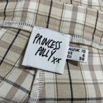 Princess Polly  Women's Brown Plaid Preppy Tapered Leg Pants - Size 6 - High Rise Photo 3