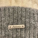 Antonio Women's Winter Knitted Fleece Lined Faux Fur Large Pom Beanie Hat White Photo 2