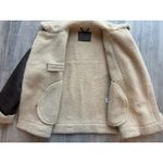 ZARA Women’s Small Moto Double Faced Black Faux Leather Shearling Aviator Jacket Photo 6