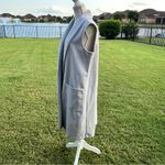 Joie  Women's Gray Duster Sleeveless Coat vest Photo 3