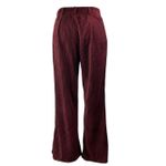 Urban Outfitters Womens Red Burgundy Ribbed Velvet Kick Flare Trousers Pants 2 Photo 1