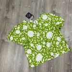 Ava & Viv Women's Plus Size Green and White Short Sleeve Blouse - Size X - NWT Photo 6
