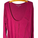 Soft Surroundings  Women’s Magenta Seamed Tunic Top Size Large Photo 1