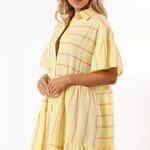 Petal and Pup Yellow Pink Stripe Peachy Mini Dress XS Photo 1