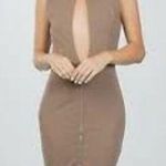 Symphony Mocha maxi slit long dress Photo 1