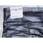 Free People NWT  Double Dutch Slit Skinny Pants Faux Leather Coated Black Size S Photo 11