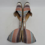 Women's Restricted Multicolor Woven D'orsay Pointed Toe Flat Shoes Size 9 Blue Photo 8