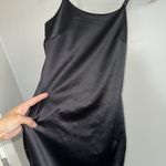 Popular 21 Black Satin Spaghetti Strap Mini Dress Womans Size S  Tight Sexy LBD Photo 4