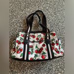 EUC Isabelle Fiore Checkered Cherry Leather Shoulder Bag Black Photo 1