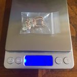 Exquisite light sage green cubic zirconia rose gold dangle earrings NIB Photo 10