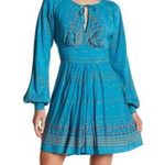 Free People Coryn Night Out Mini Dress in Green Combo Photo 0
