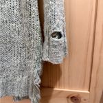 Pam & Gela  - Green Open-Front Oversized Distressed Sweater Cardigan - S Photo 6