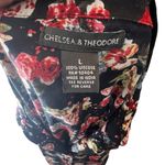 Chelsea & Theodore‎ Floral Long Top Dress Black Size L Photo 4