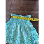 Ramy Brook  Teal Tiered Mini Skirt Size XS Photo 3